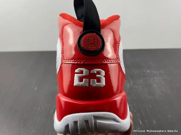 Official Maikesneakers White Red 9 Retro Air Gym Jordan 302370-160 0323